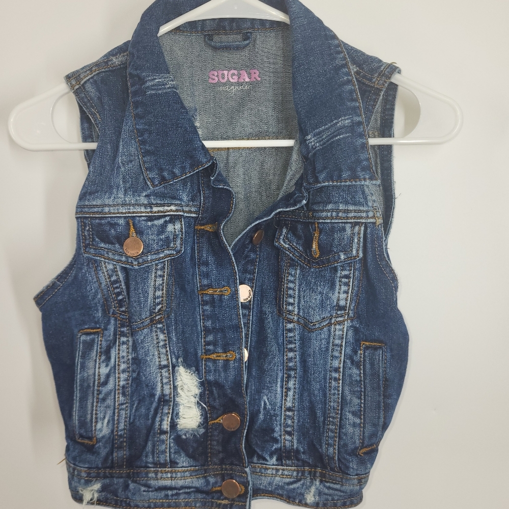 Sugar Magnolia Jean Jacket Vest